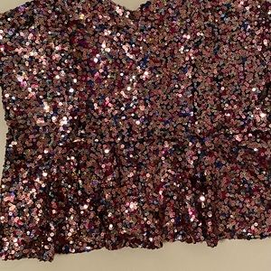 Plus Size Sequin Top